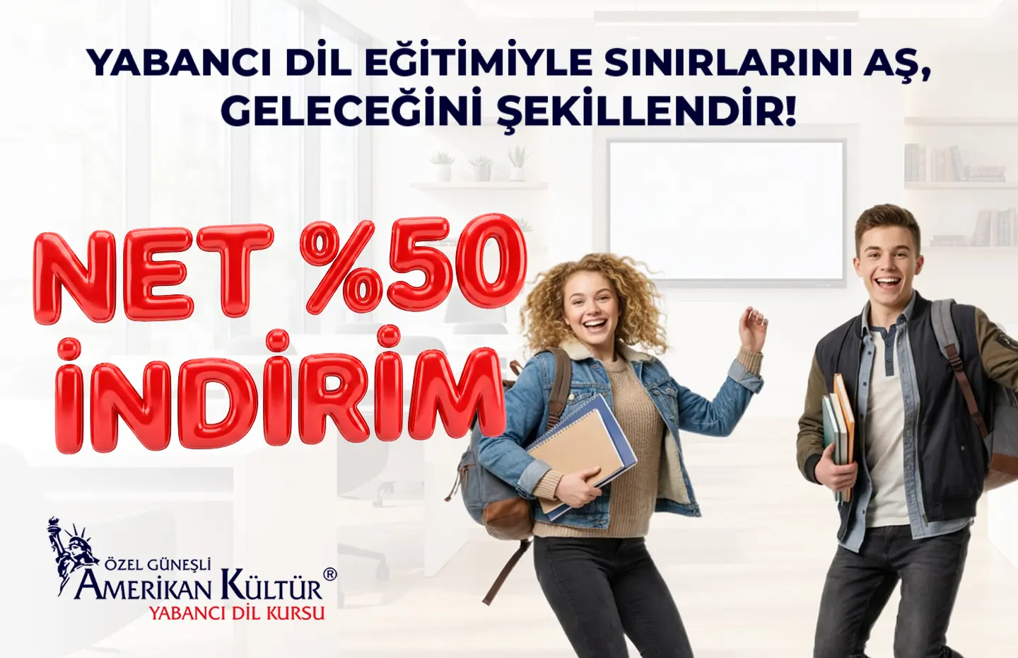 Yabancı Dil Eğitimiyle Sınırlarını Aş, Geleceğin Şekillendir! Net %50 İndirim!